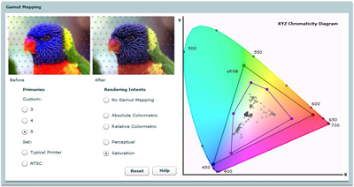 gamut mapping applet screenshot